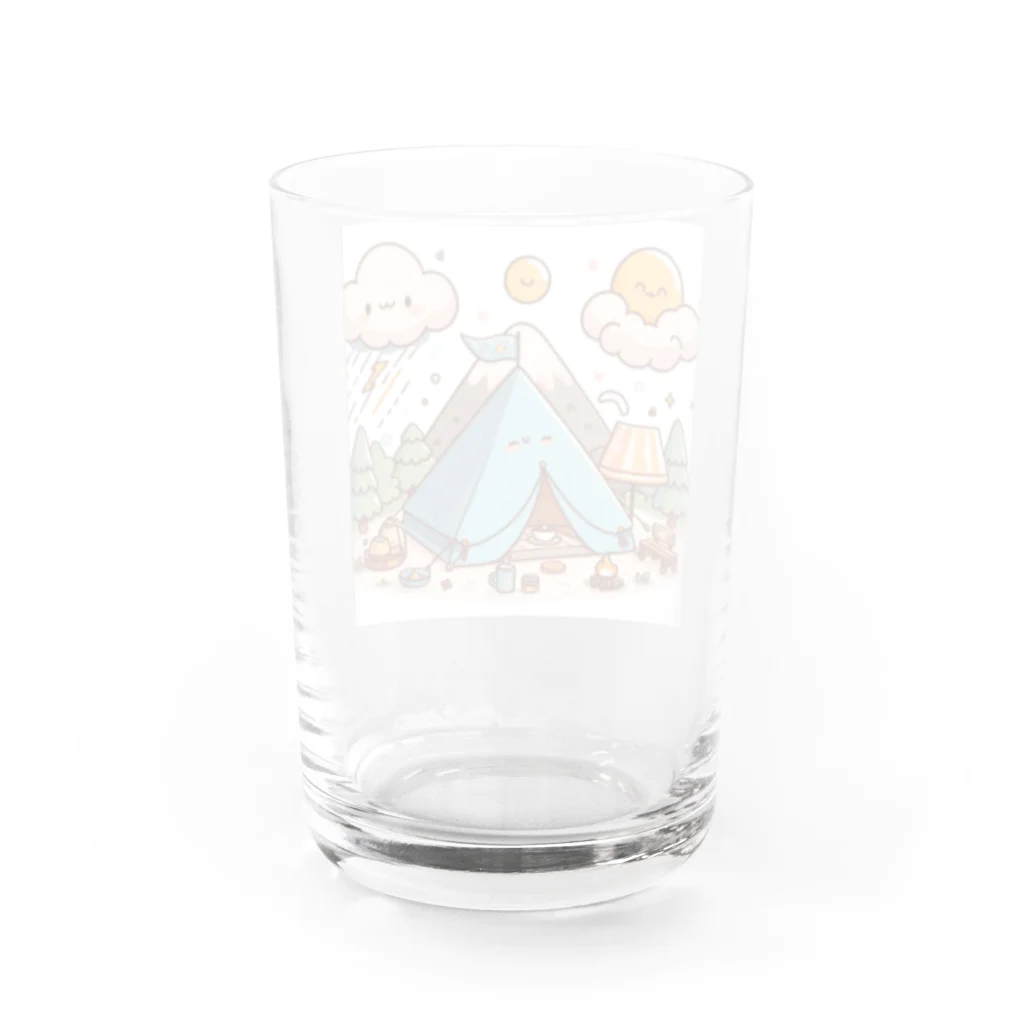 さちキャン(p)@さちcam(p)の青いテントで山キャンプ♪ドキドキ天気♪ Water Glass :back