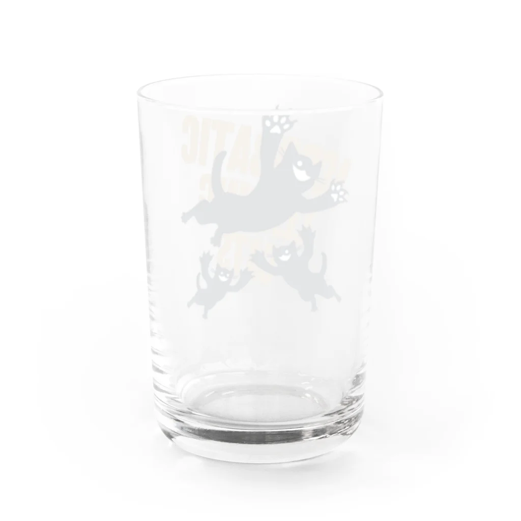 AckeeWolf Art Shopのジャンプ猫 Water Glass :back