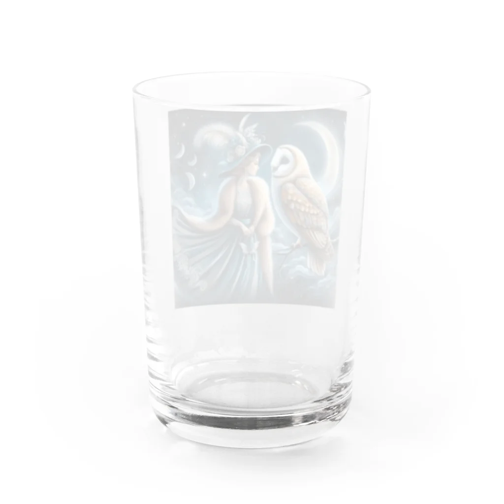 SWQAのフクロウと彼女 Water Glass :back