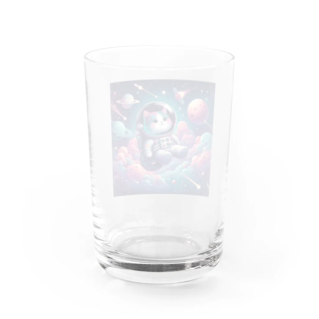 tkm-1103の宇宙ネコグッズ Water Glass :back