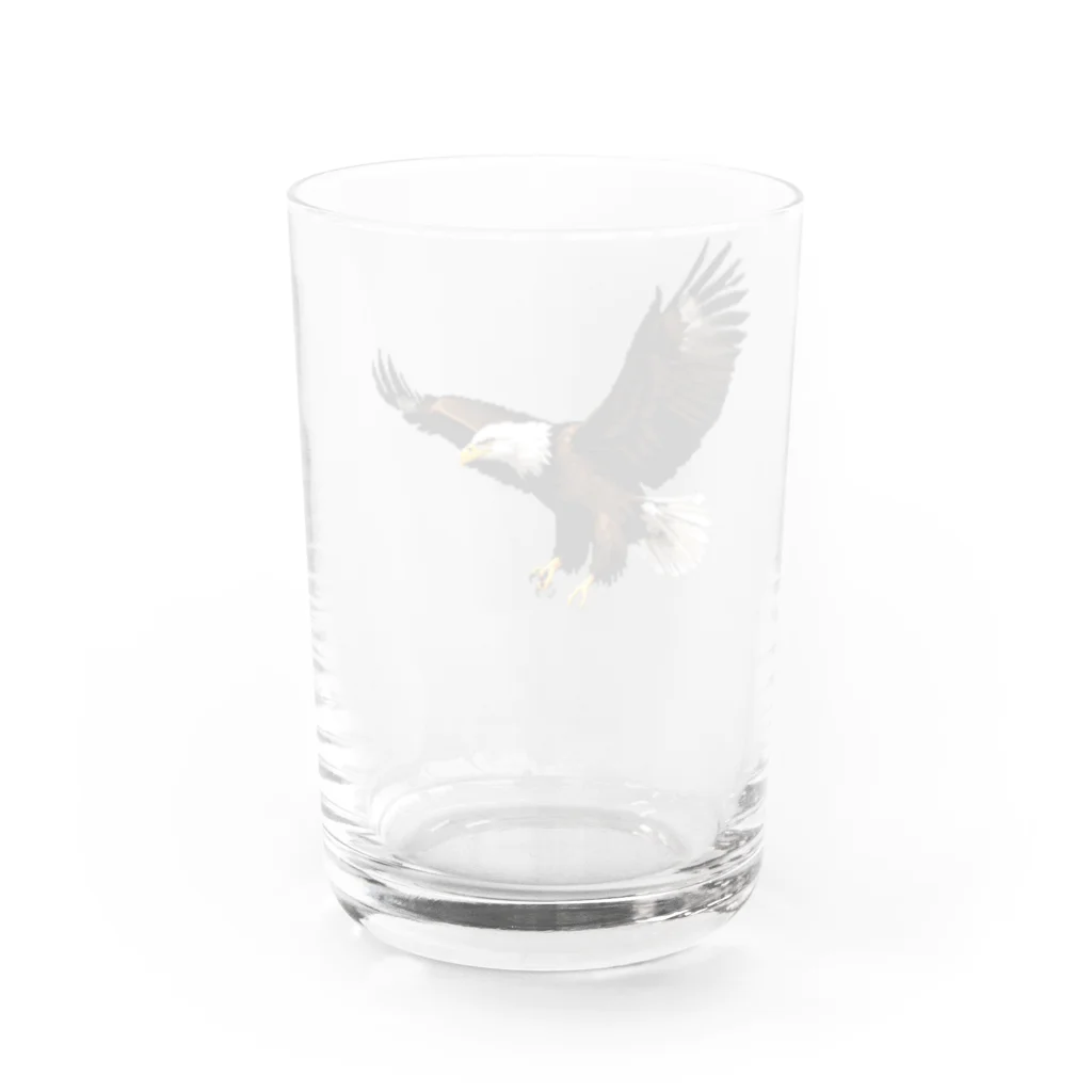 J-SHOPのピクセルアート　白頭ワシ Water Glass :back