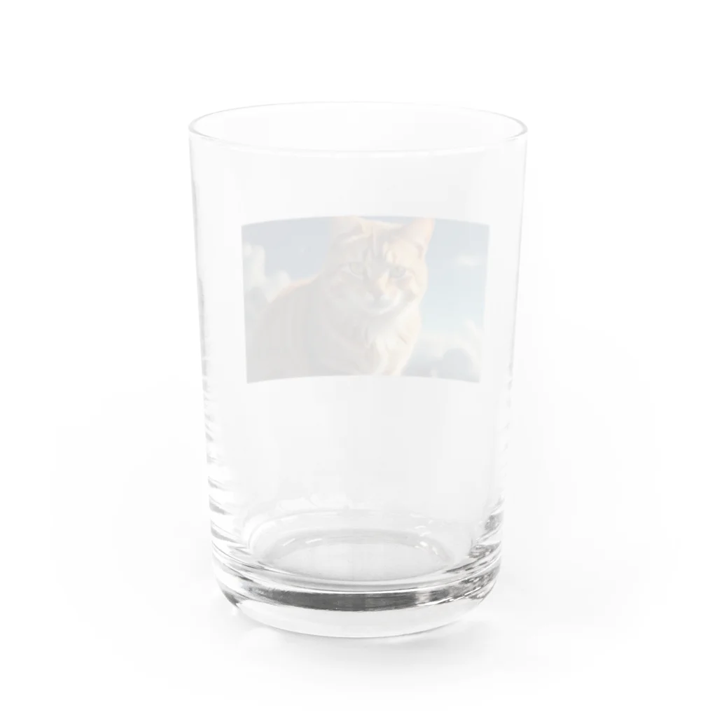 ADOのこちらを見つめる猫 Water Glass :back