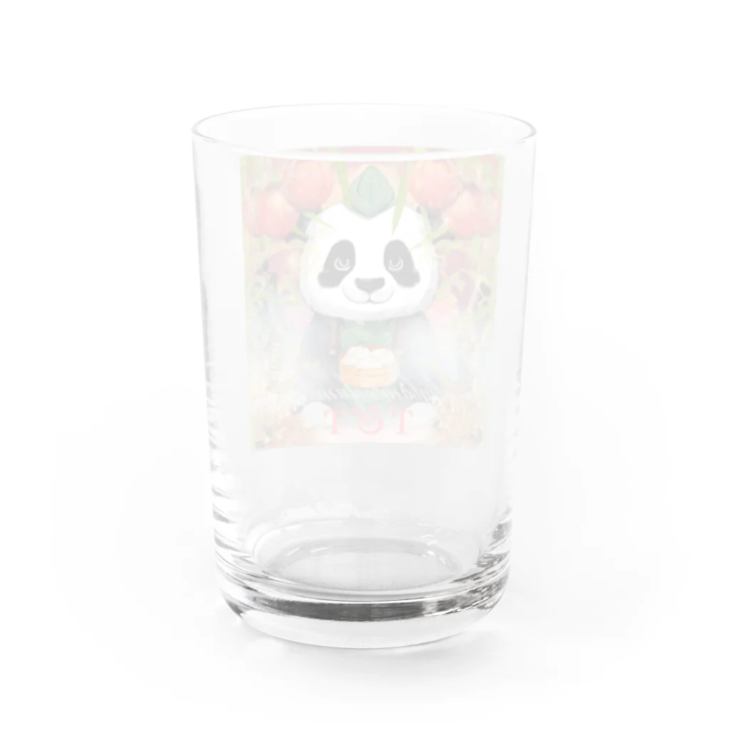 bigbamboofamilyのパンダの一休み　小籠包 Water Glass :back