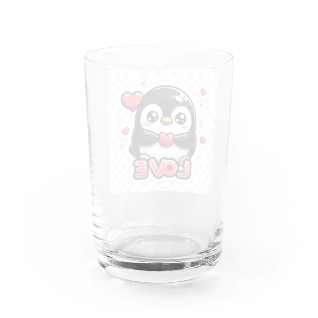 まんじゅ王国のペンギンのかわいらしさ全開！ Water Glass :back