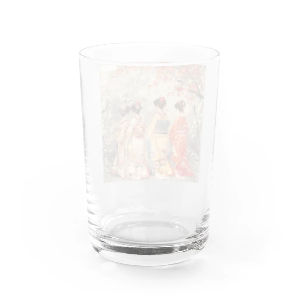 AQUAMETAVERSEの優雅な花見桜の花満開　なでしこ1478 Water Glass :back