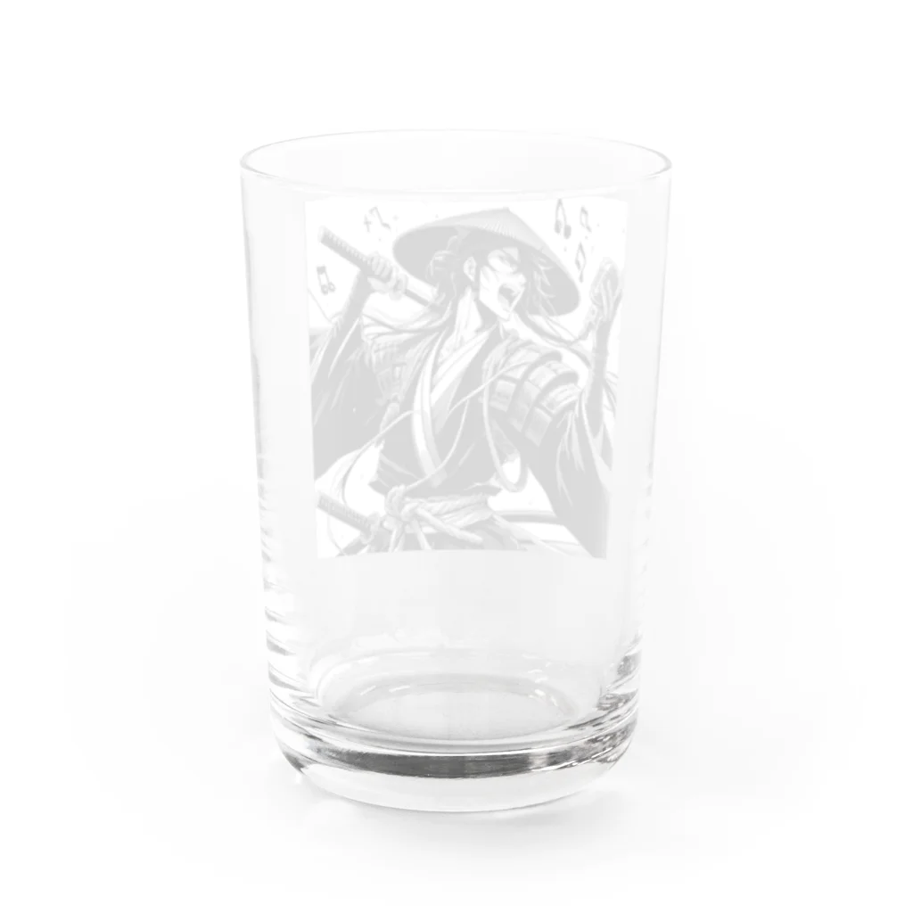 namidamakiの熱唱侍 Water Glass :back