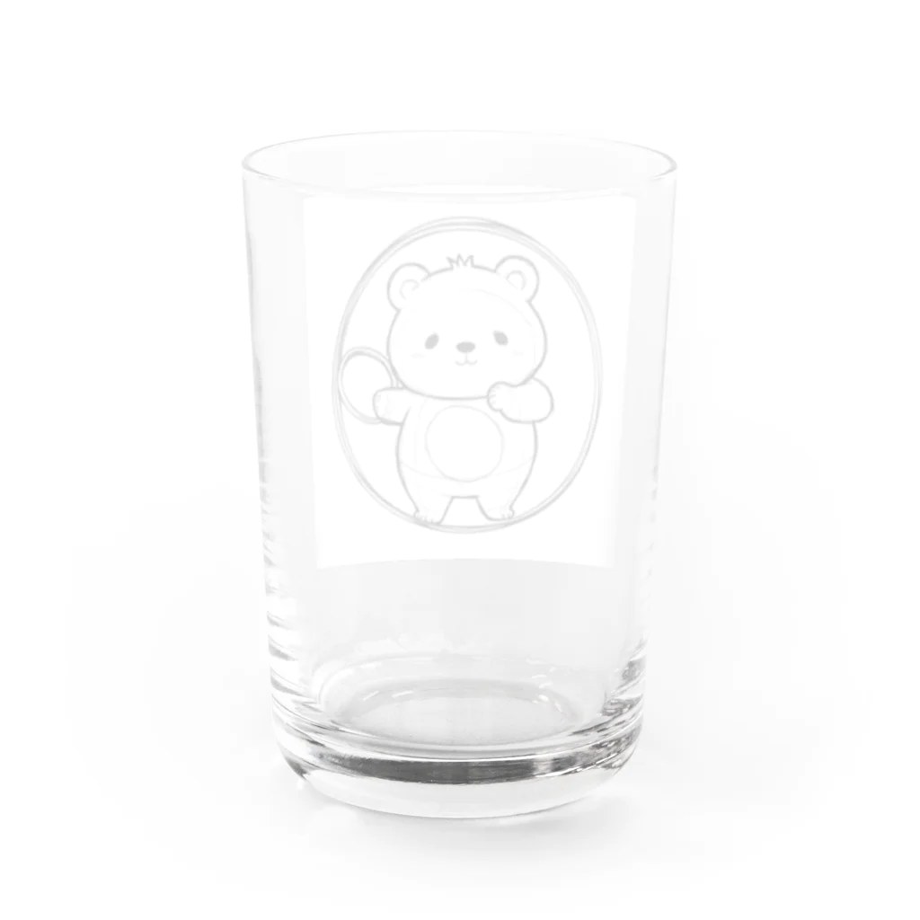 ganeshaのかわいいクマ Water Glass :back