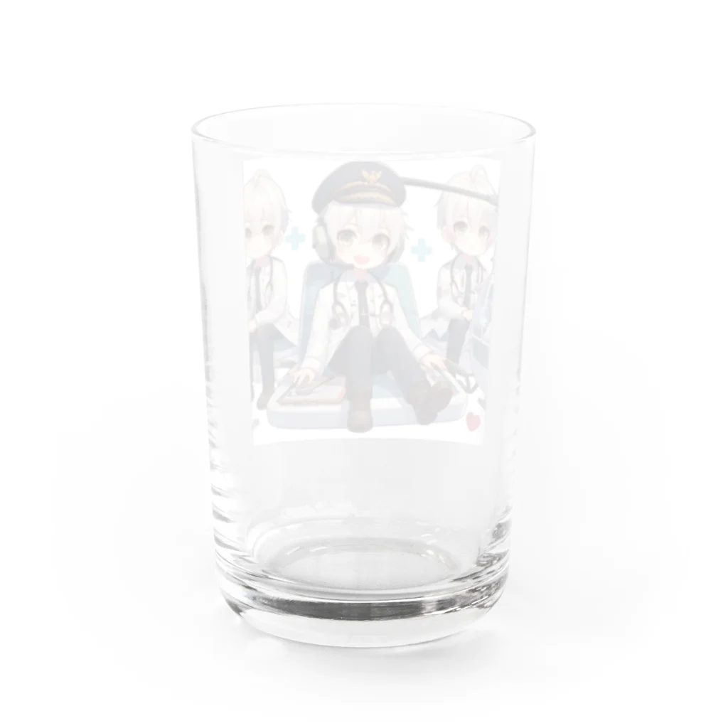 SWQAのドクターヘリ Water Glass :back