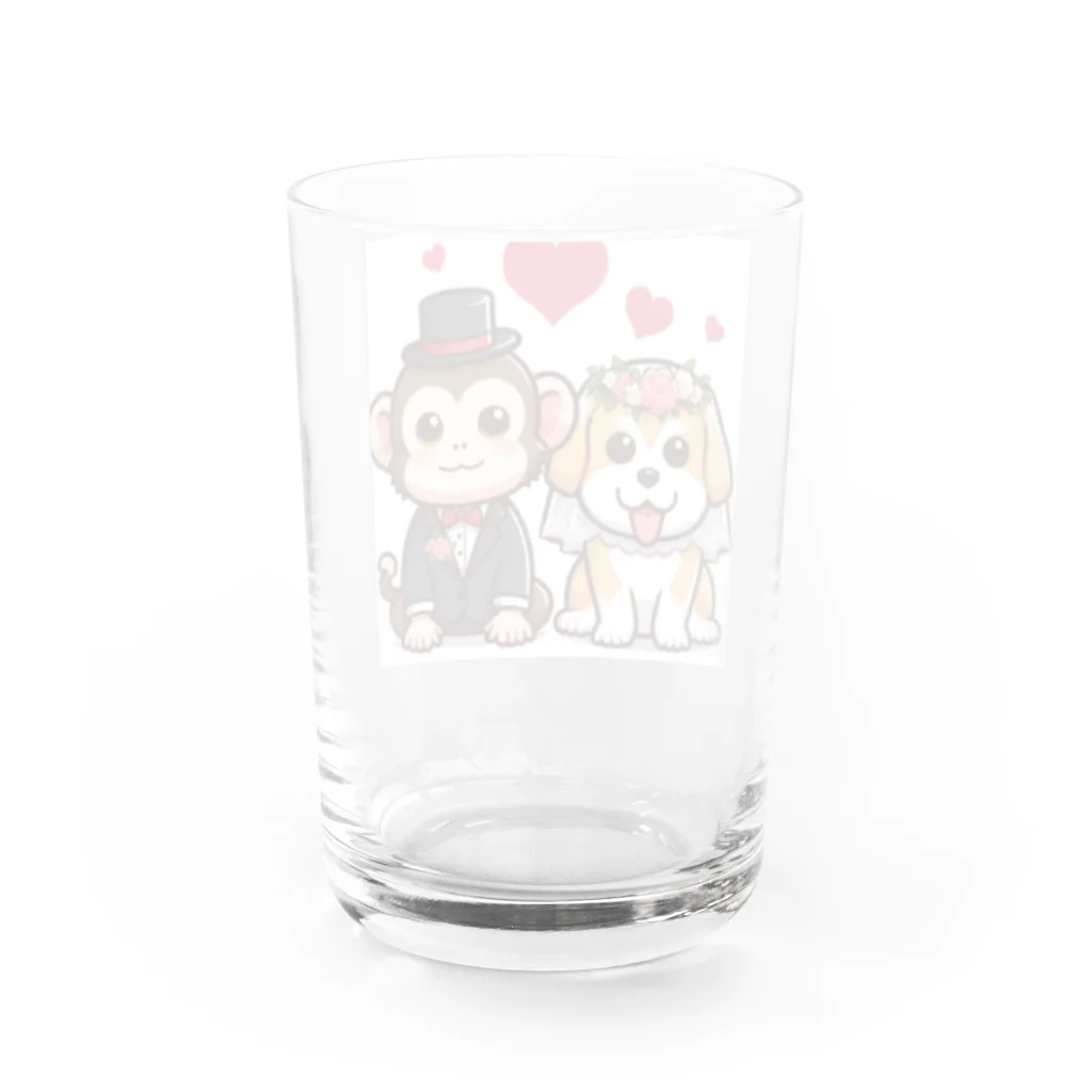 HERAX(へラックス）2号店の犬猿の仲～愛の力で仲良し～ Water Glass :back