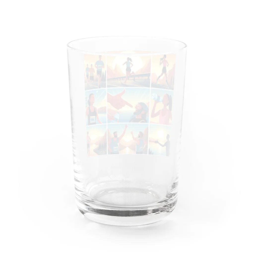 yokooooooのマラソンは世界平和なのだ Water Glass :back