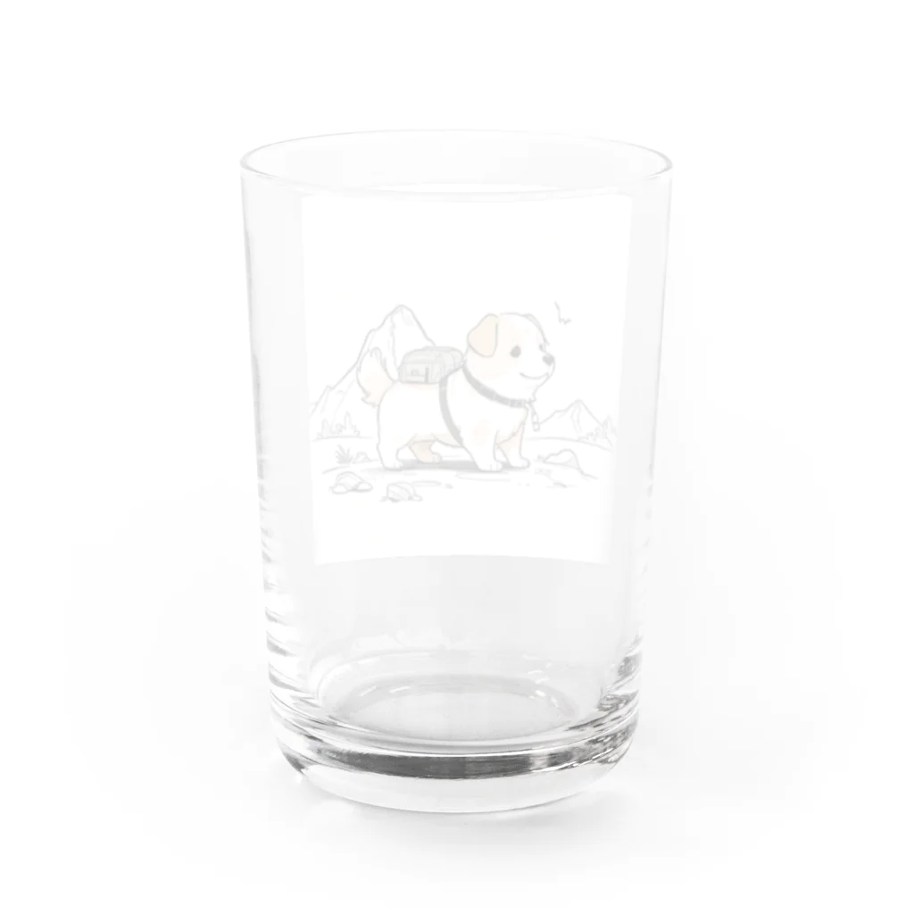 ganeshaのかわいい犬のバックグラウン Water Glass :back