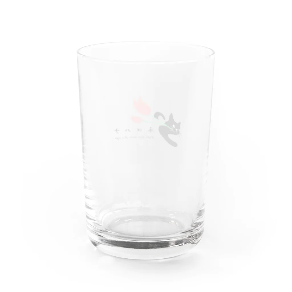 ネコハナ チャリティショップのネコハナ チャリティグッズ Water Glass :back