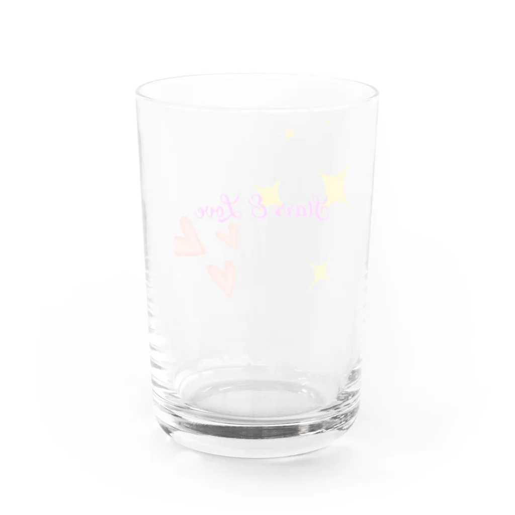 あすたんしょっぷのかわいいロゴふちなしver. Water Glass :back