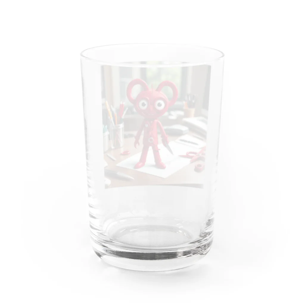 AI妖怪大図鑑の探し物妖怪　はさみさん Water Glass :back