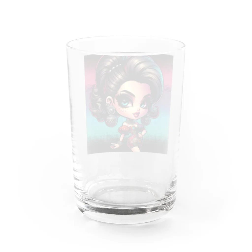 RoseTarot888Shopのtokyo night club Girl Water Glass :back