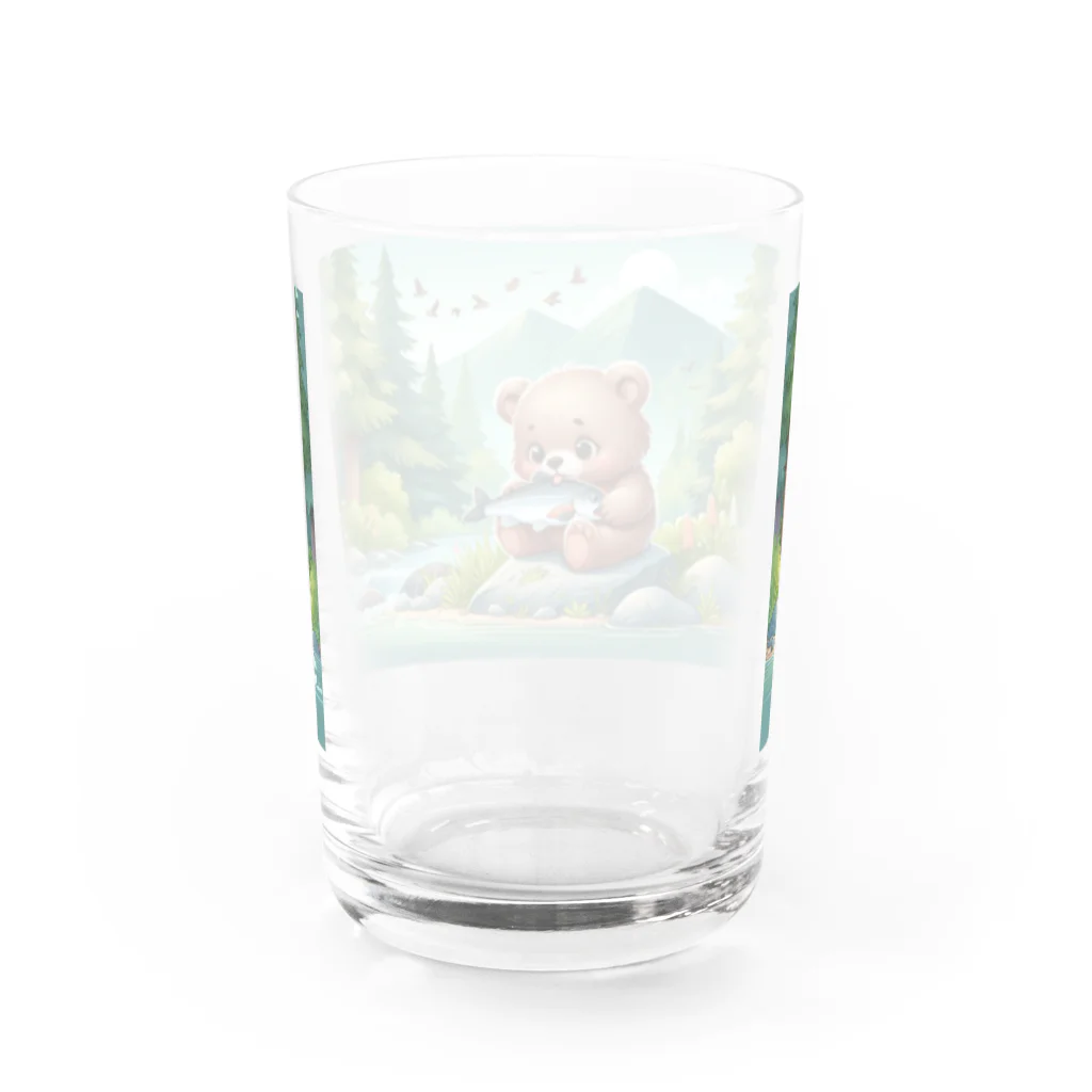 りおりるんの小熊 Water Glass :back