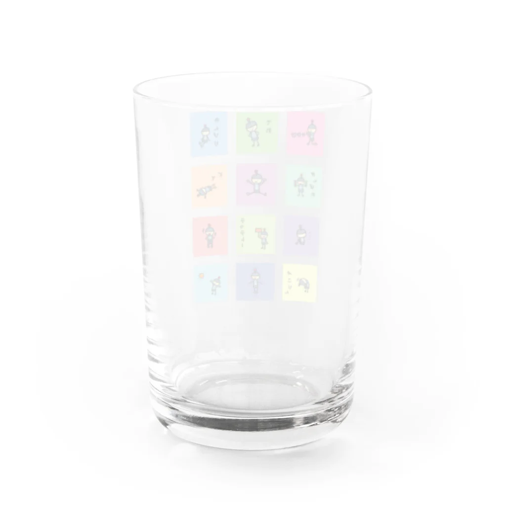 yamaboshi_の小さい宇宙人（パレット） Water Glass :back