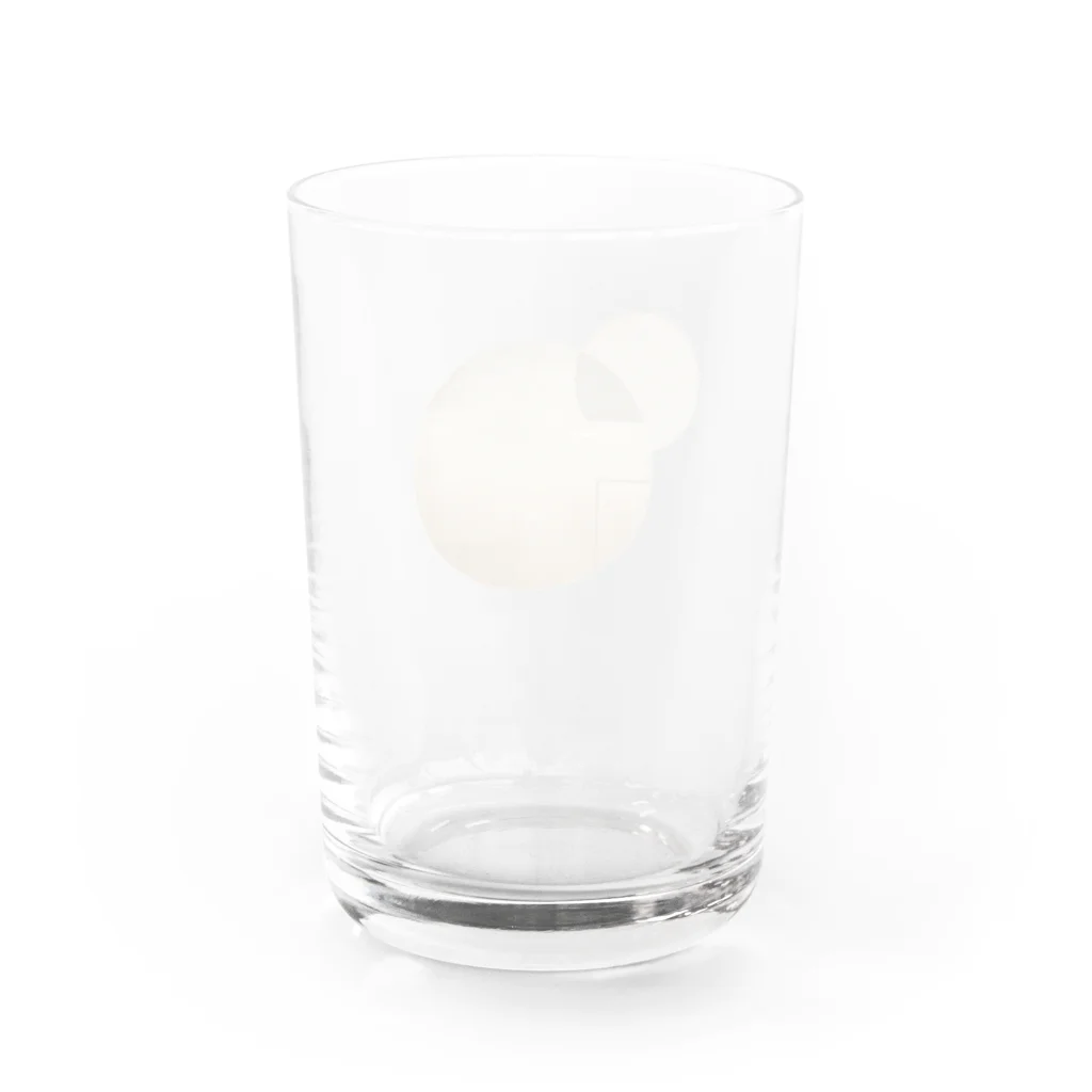 抽象画の世界の月のような抽象画 Water Glass :back