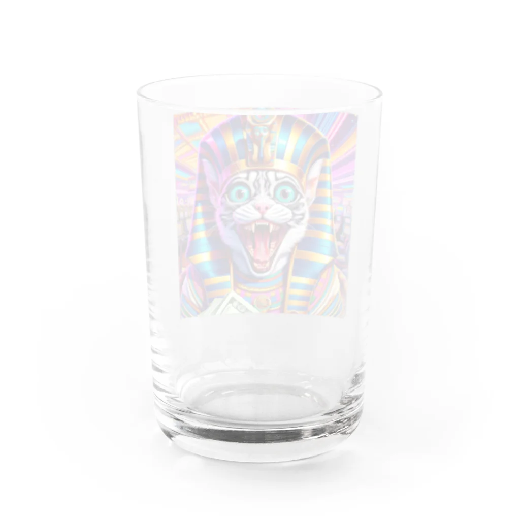 funny-itemsの一攫千金猫 Water Glass :back