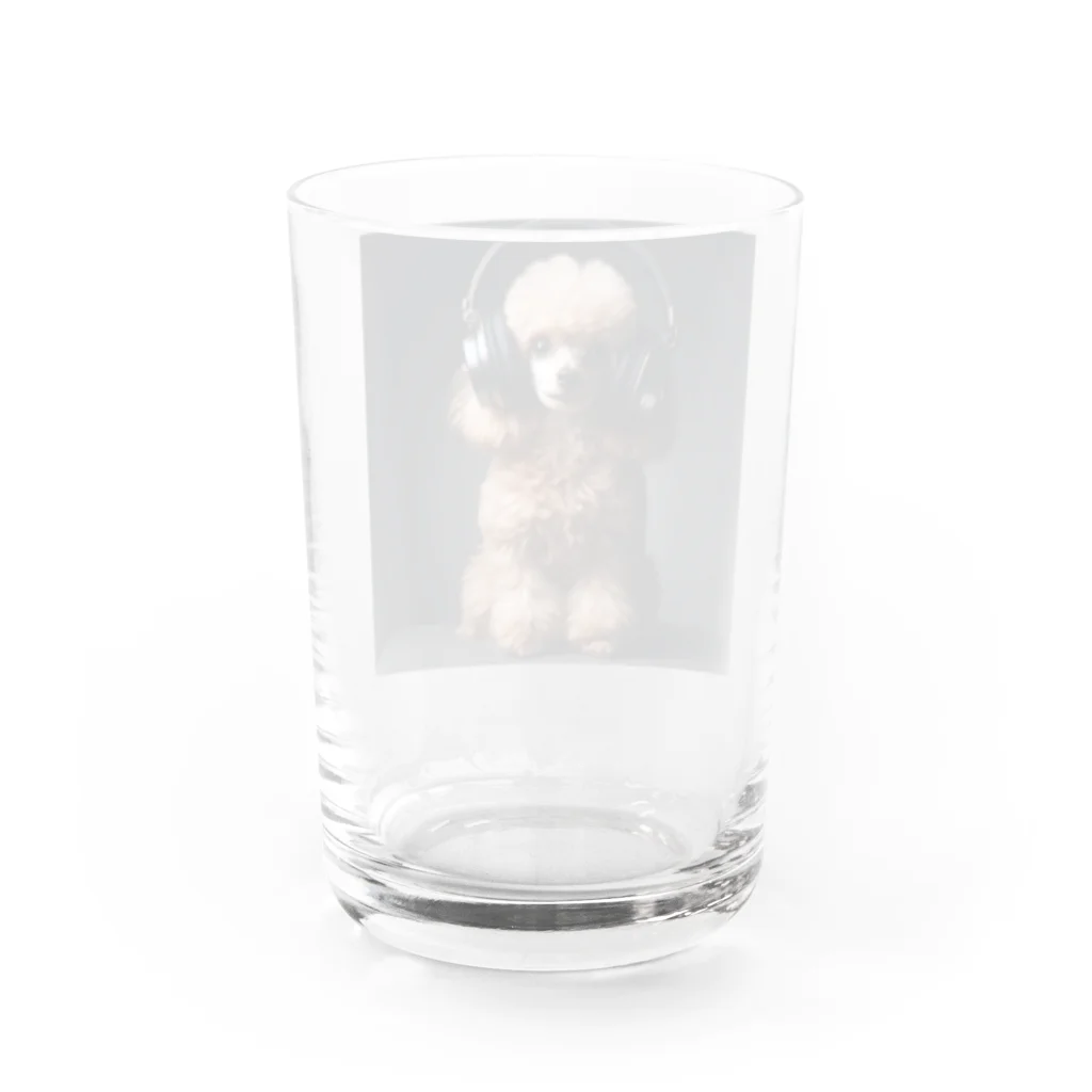 norironのクールなトイプードル Water Glass :back