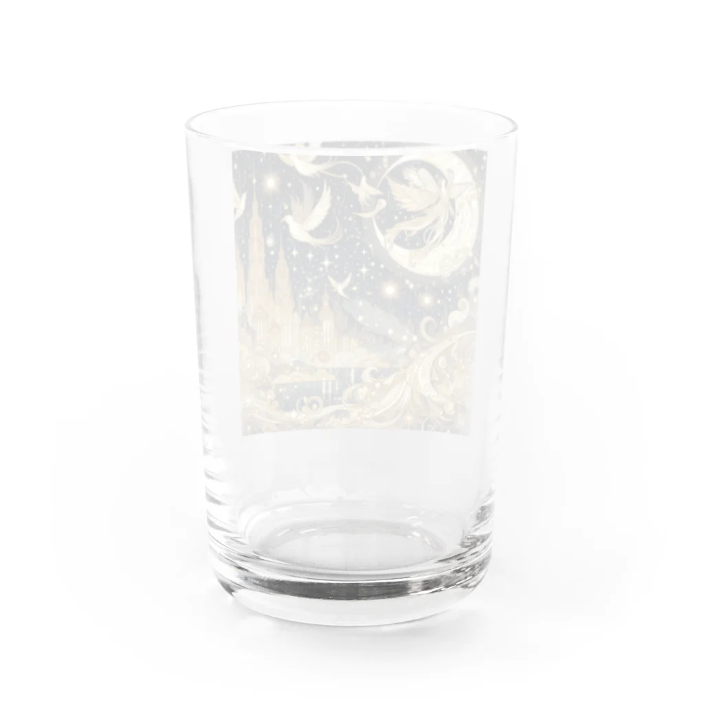 nico251の光り輝く金色の夜 Water Glass :back