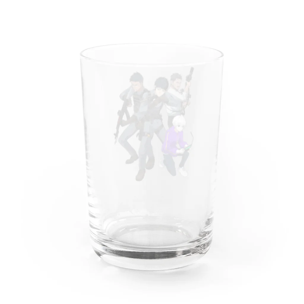 Saito Daichi【クリエイター】の『シビルミリタリーセルヴス』「チーム境」グッズ Water Glass :back