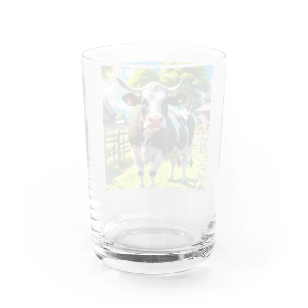 shicatupのお牛様 Water Glass :back