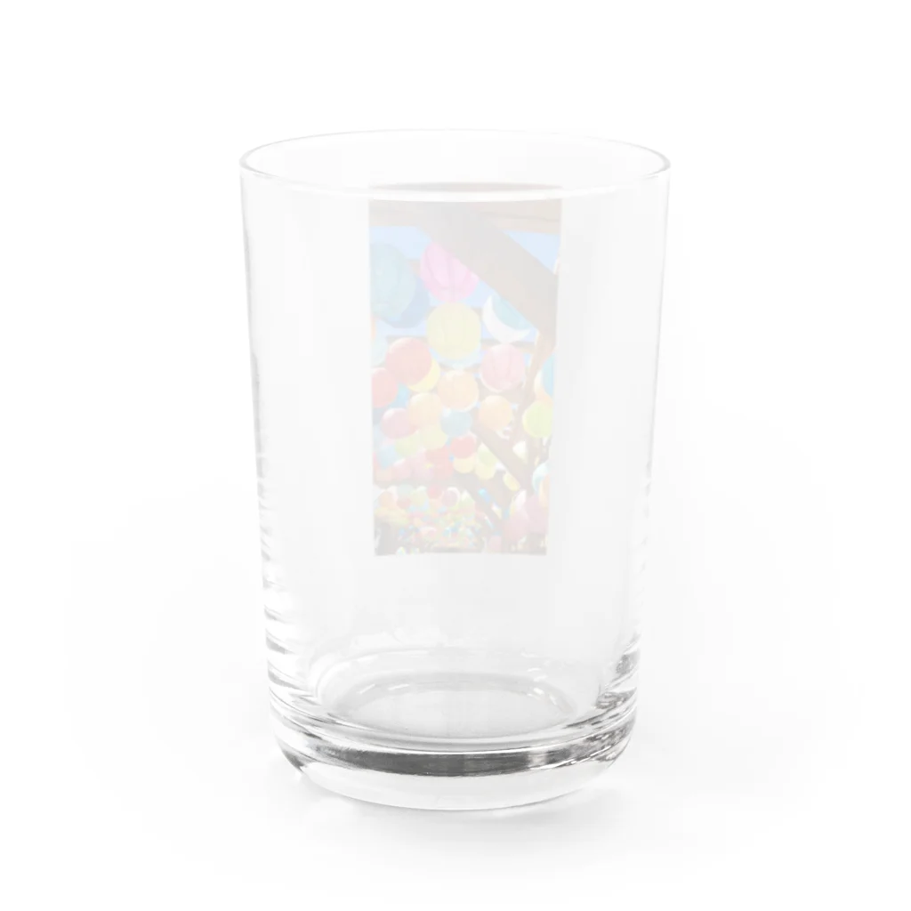 yamonokimotiの柱とランタンと青空 Water Glass :back