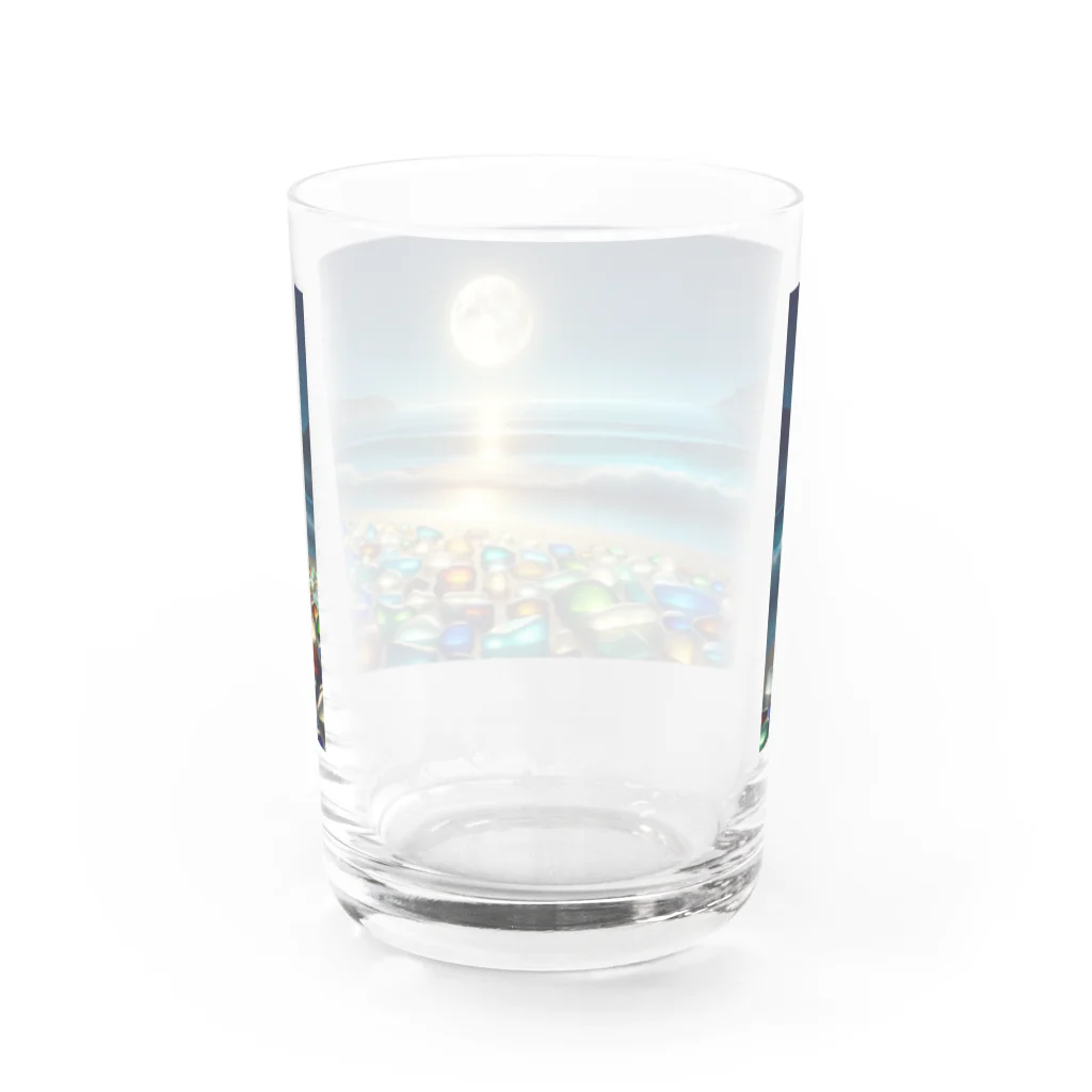 yunakiziの夜に輝くシーガラス Water Glass :back