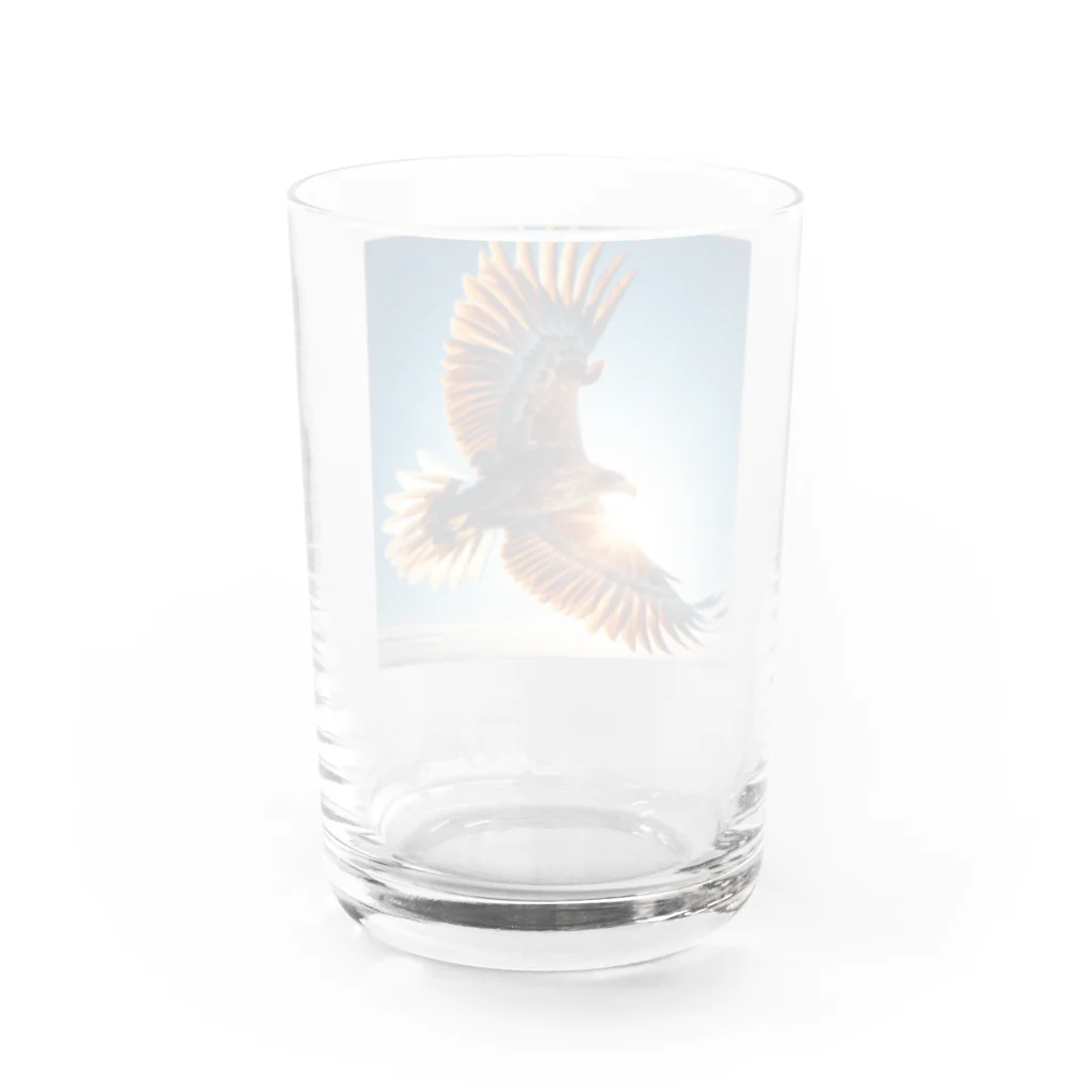 アニマルペイントの鷲のグッズ グラス反対面