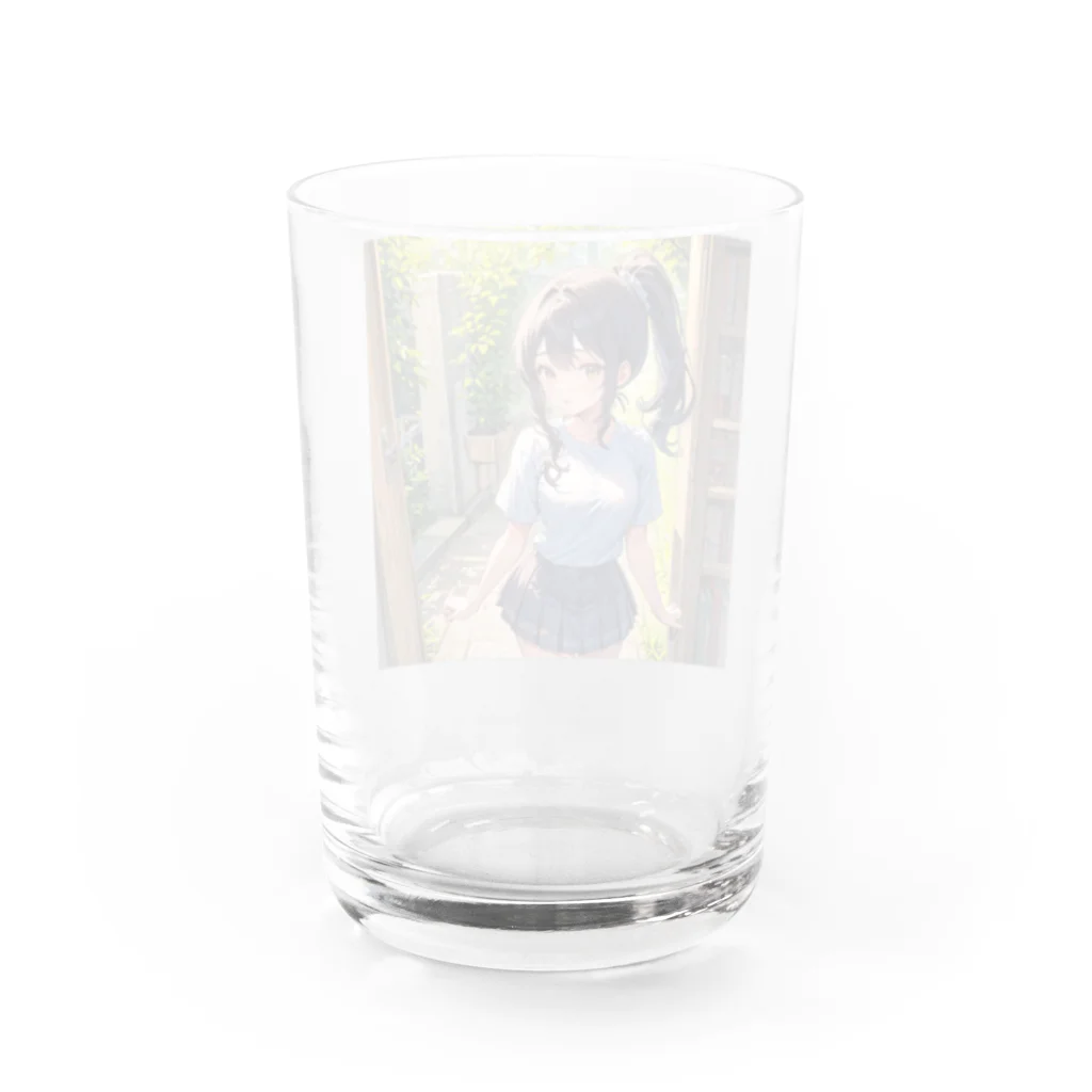 可愛嘘(かわうそ)くんの領域の田舎のJK Water Glass :back