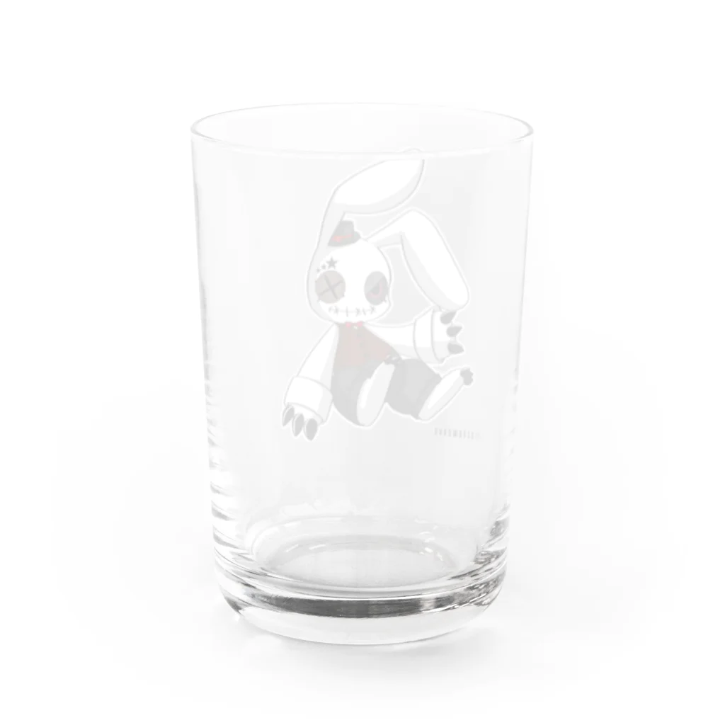 AZCo/AZCoWORKs suzuri店のRabbit × Rabbit トーマス Water Glass :back