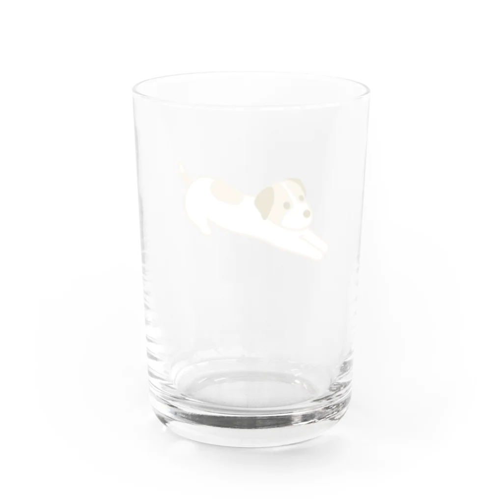 ジャックラッセルテリアのお店のストレッチ３ Water Glass :back