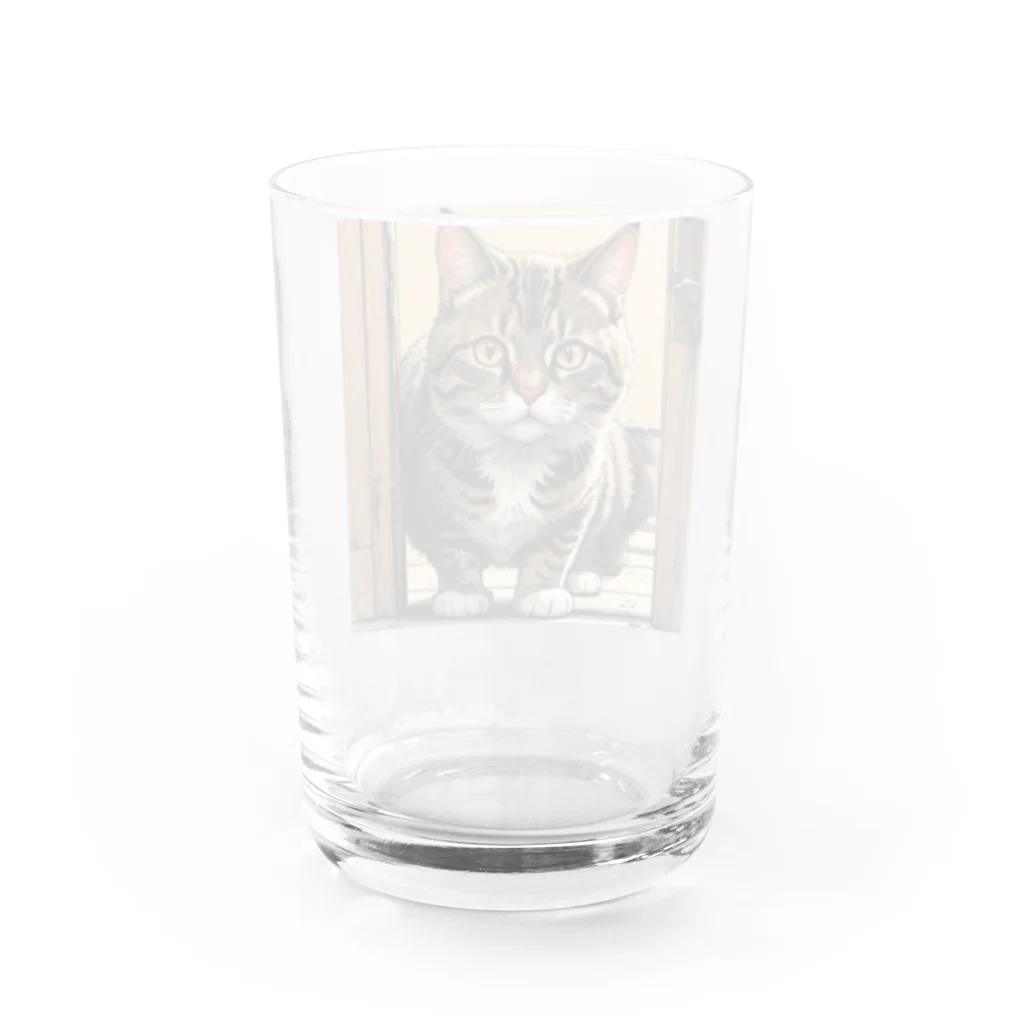 manaco-の覗き猫ちゃん Water Glass :back