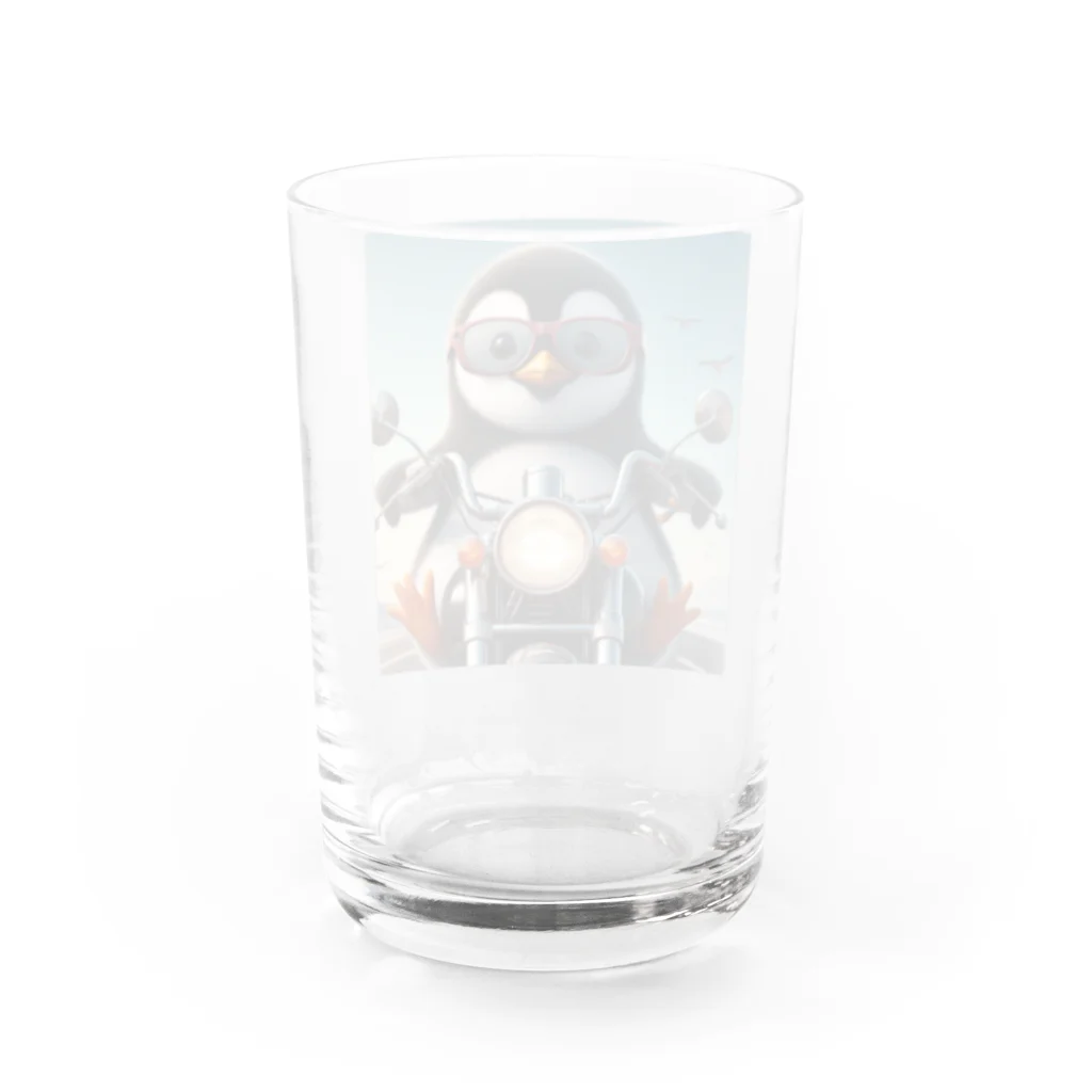 YFCのサングラスをかけたワイルドなペンギン① Water Glass :back