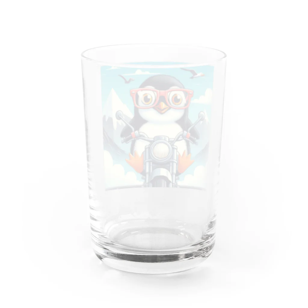 YFCのサングラスをかけたワイルドなペンギン③ Water Glass :back