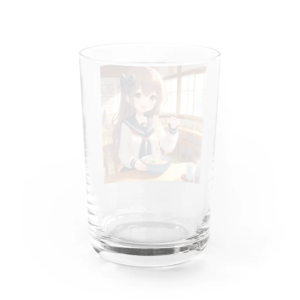 SWQAのうどんを食べるjk Water Glass :back