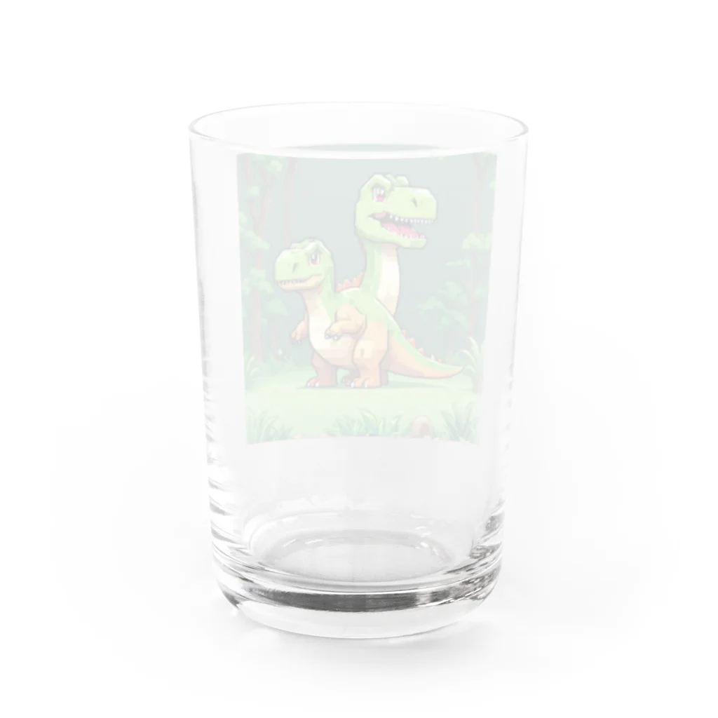 OTIRUBUTUBUTUのいきわかれ恐竜 Water Glass :back