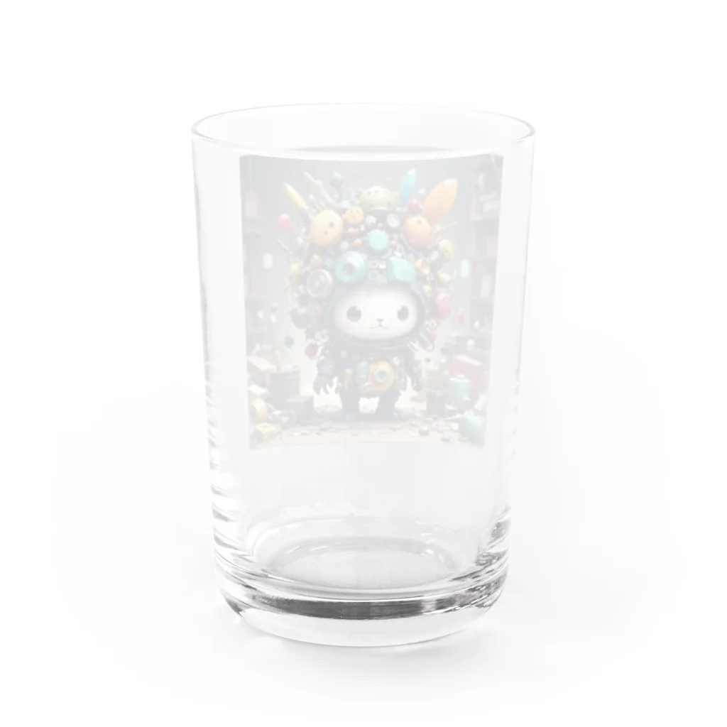 AI妖怪大図鑑のがらくた妖怪　屑魔（くずま） Water Glass :back