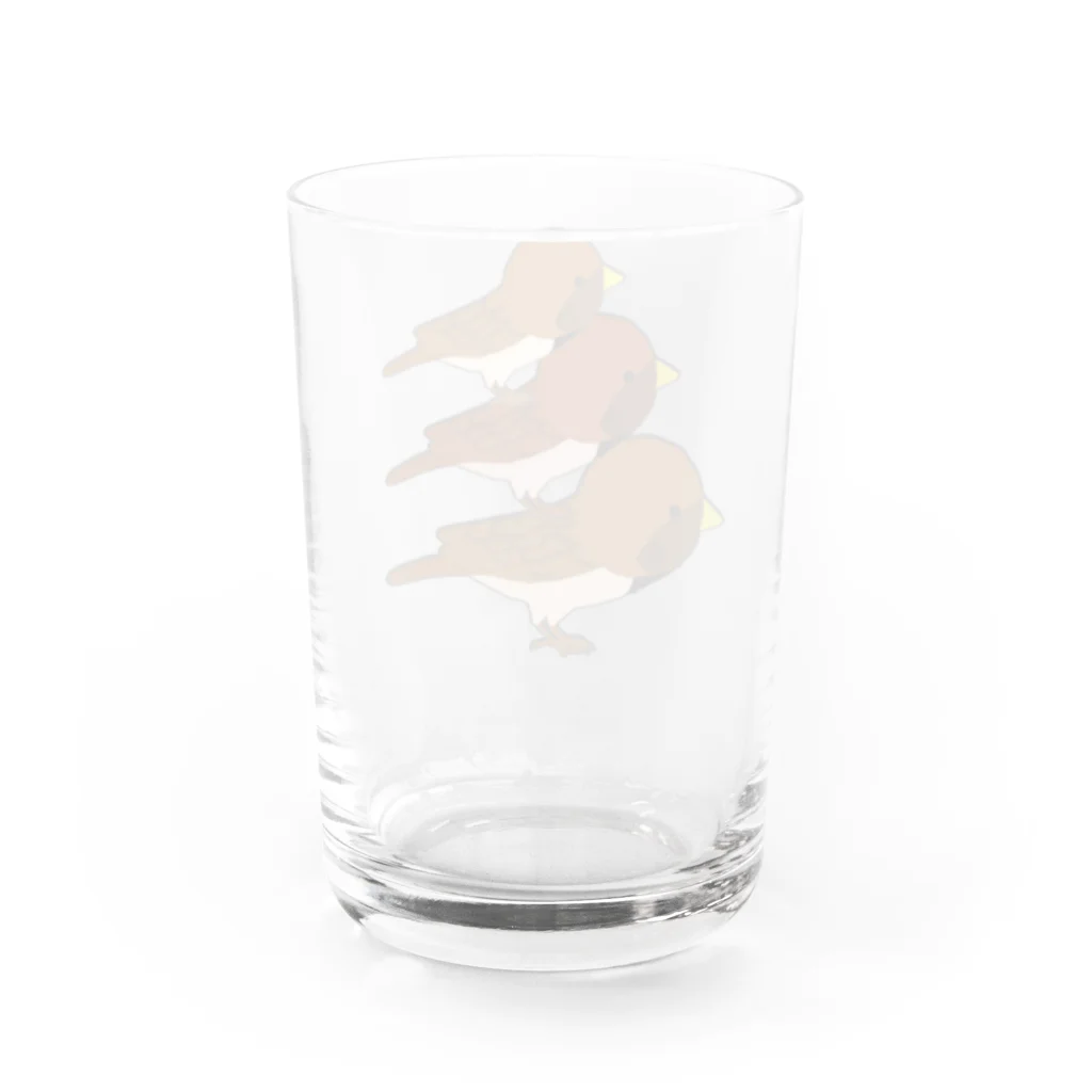 chicodeza by suzuriのすずめタワー Water Glass :back