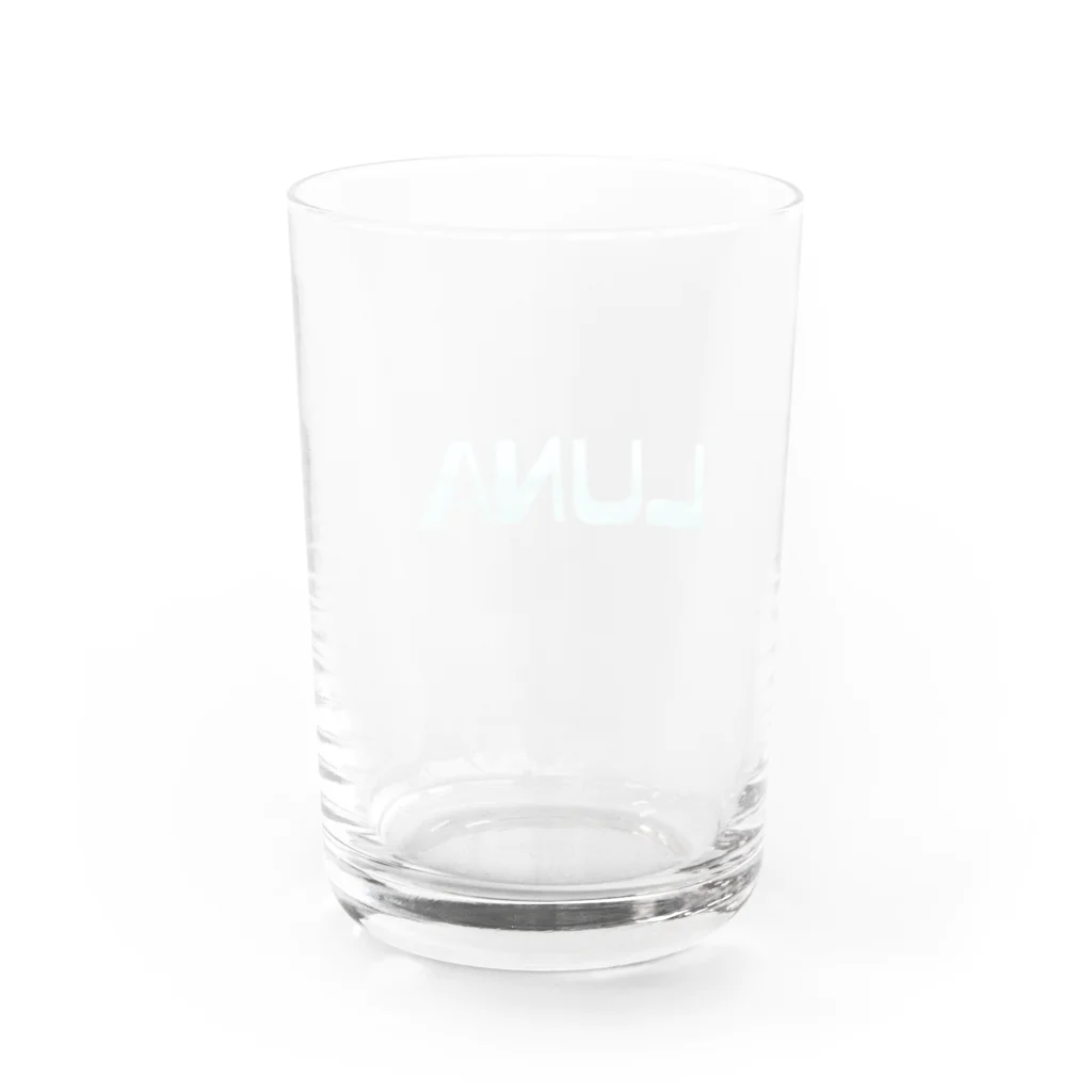 めいちゃんのLUNAロゴ Water Glass :back