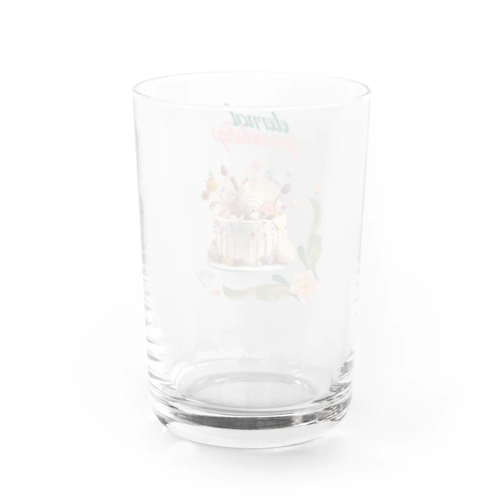 ivybloonのサプライズケーキ Water Glass :back