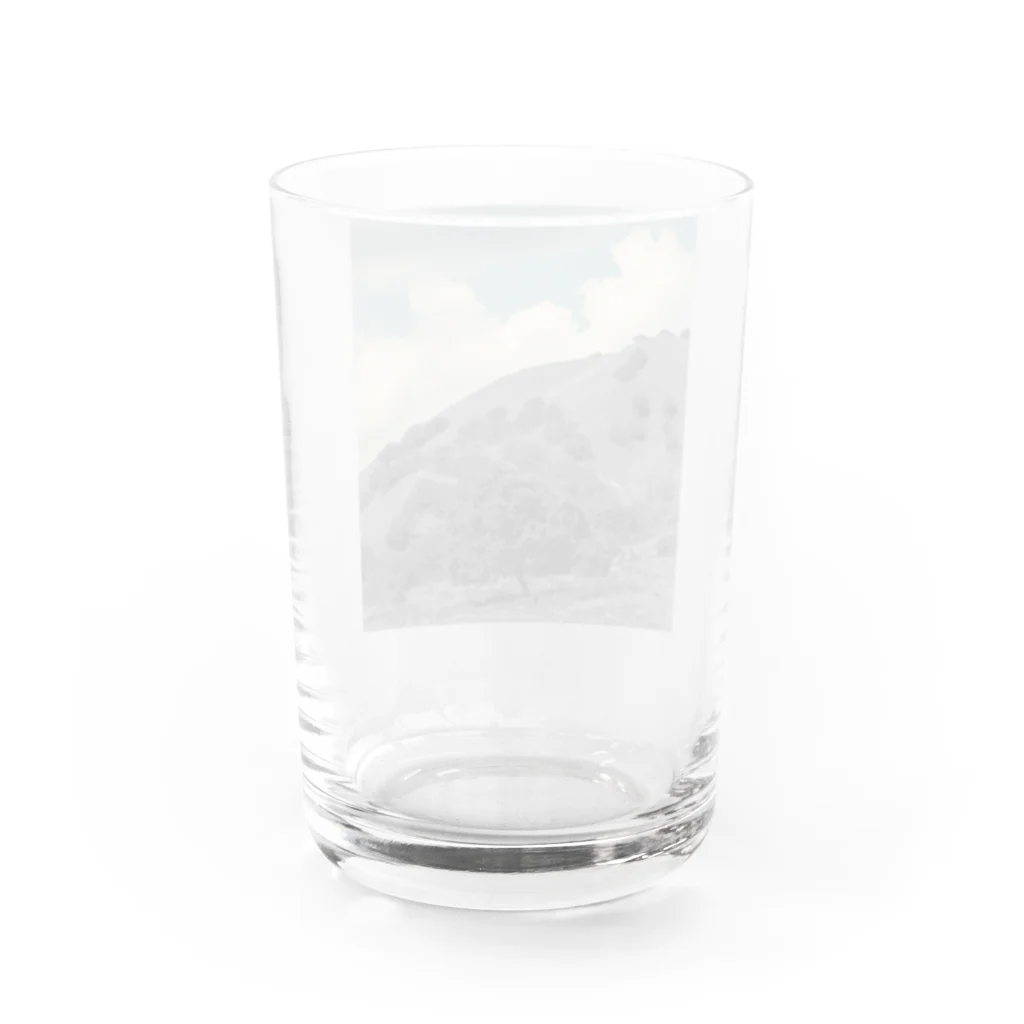 1000のモノクロ_丘 Water Glass :back