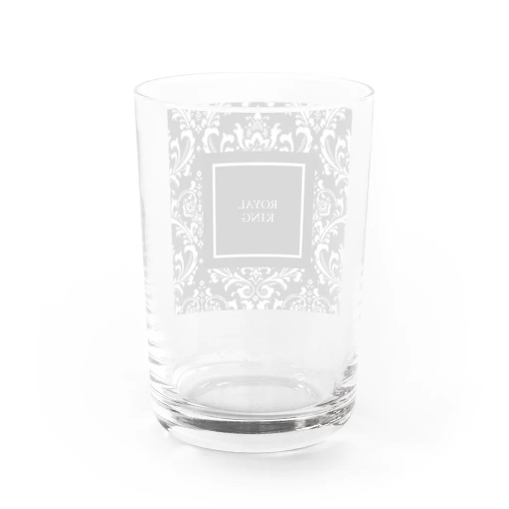 ROYAL PrincessのROYAL KINGダマスク柄BLACK Water Glass :back