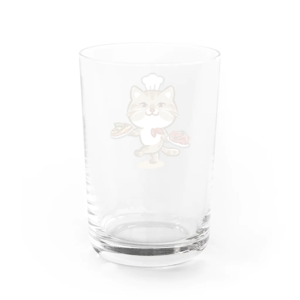 アトリエ たまやの猫シェフ Water Glass :back