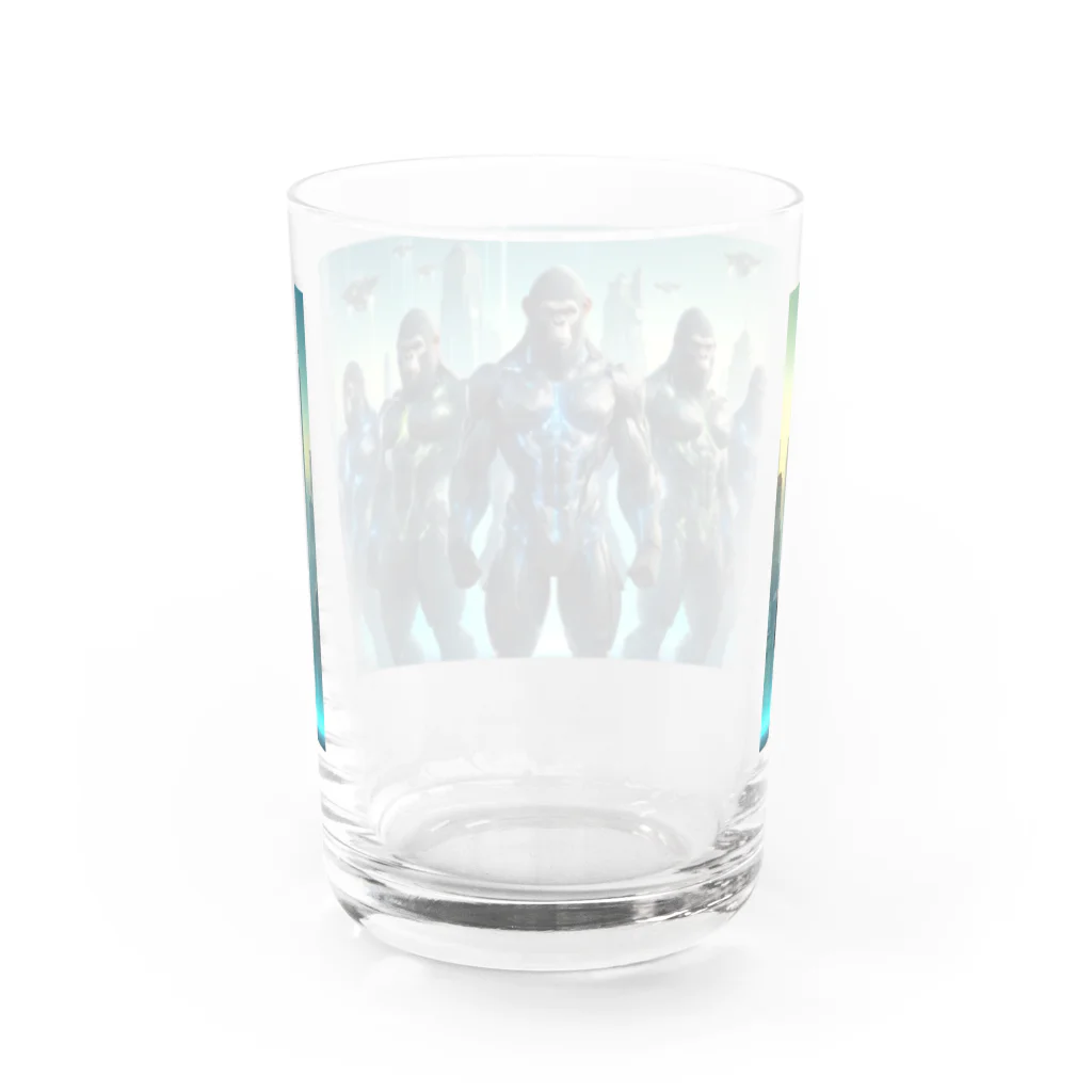 Animal_hero-457_AsukaYamamotoの未来のヒーローに変身したゴリラ Water Glass :back