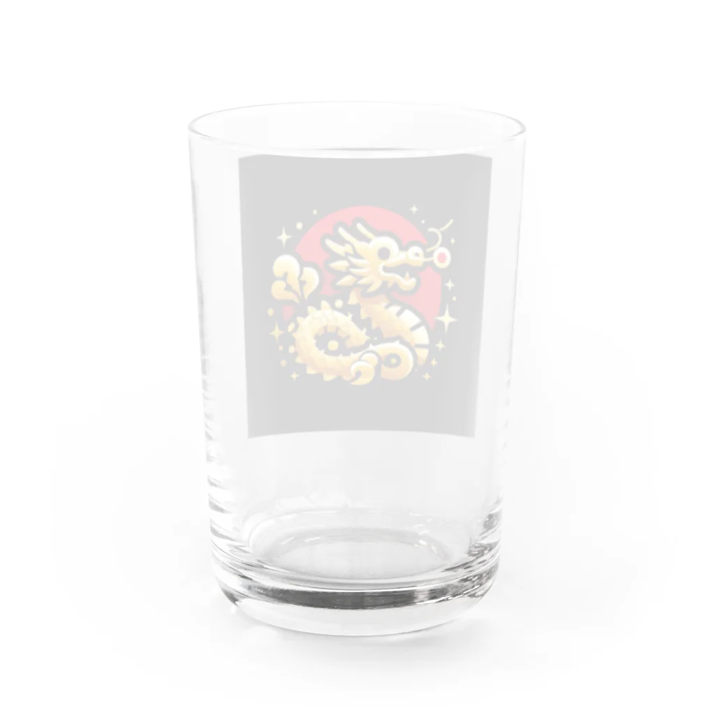 幸福龍神の幸運を呼ぶ金龍ちゃん🐉 Water Glass :back