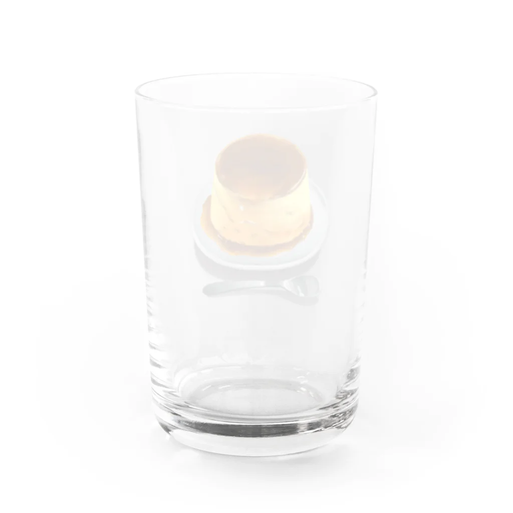 mocaの昔ながらの手づくりプリン Water Glass :back