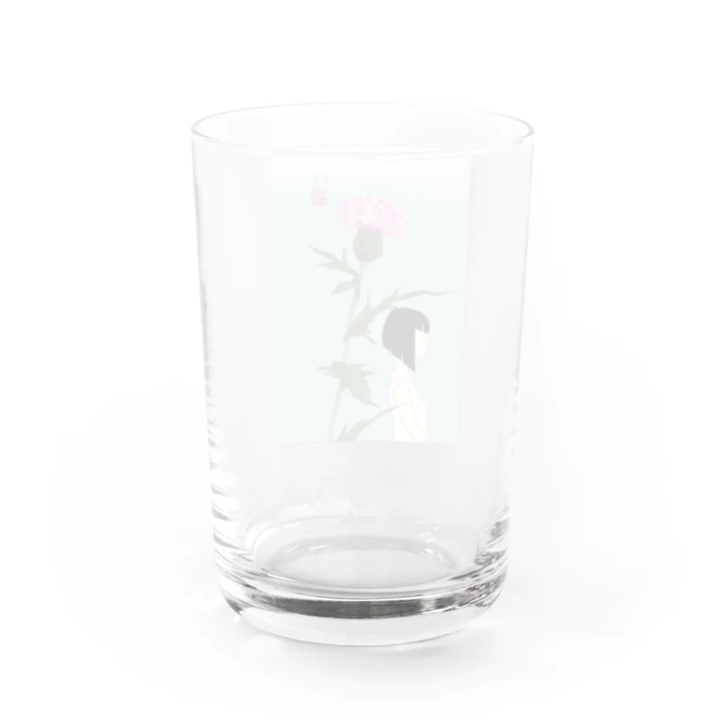 kukuri1957のお店のちくちくアザミ Water Glass :back