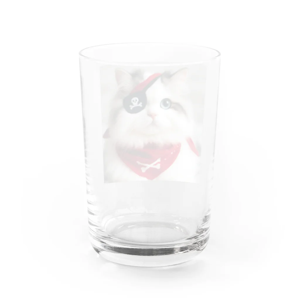 nail_aphroditeの海賊猫ちゃん Water Glass :back